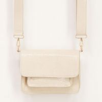 MY JEWELLERY | Croco schoudertas beige 1